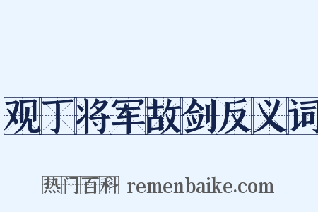 观丁将军故剑反义词是什么意思的图片